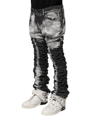 Dolce & Gabbana Black Tie Dye Straight Denim Jeans