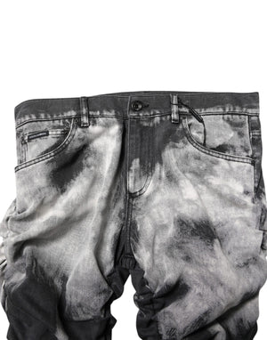 Dolce & Gabbana Black Tie Dye Straight Denim Jeans