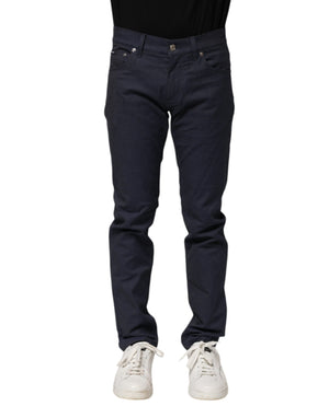 Dolce & Gabbana Dark Blue Cotton Skinny Denim Jeans