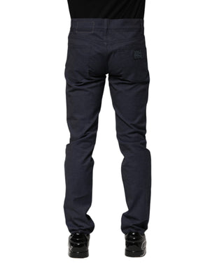 Dolce & Gabbana Dark Blue Cotton Skinny Denim Jeans