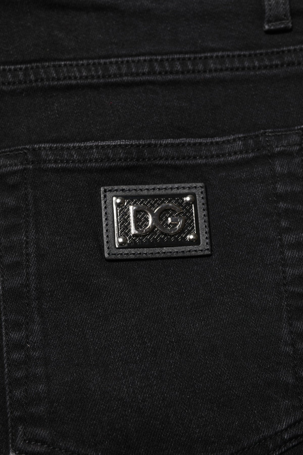 Dolce & Gabbana Black Cotton Skinny Men Denim Jeans