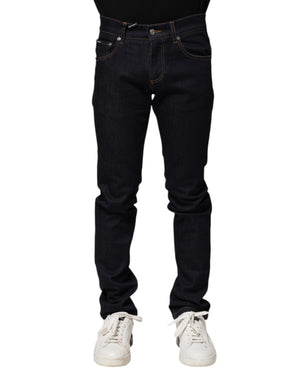 Dolce & Gabbana Black Cotton Skinny Men Denim Jeans