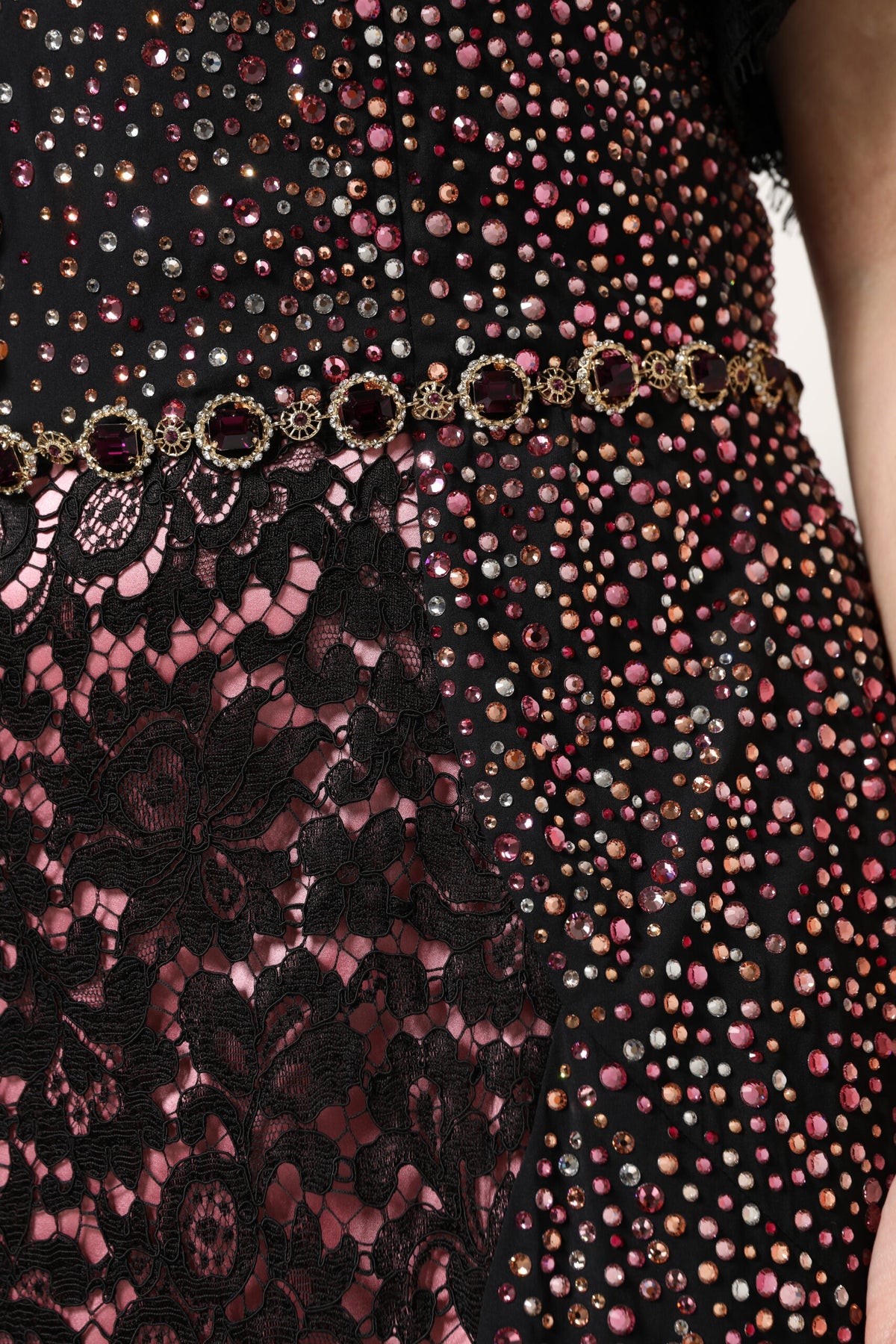 Dolce & Gabbana Multicolor Embellished Mermaid Gown Dress