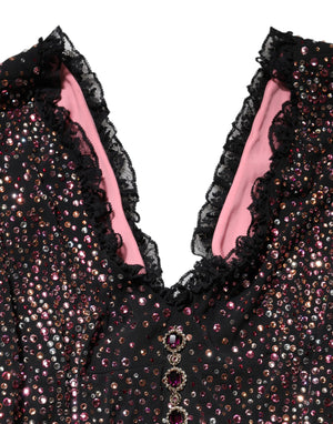 Dolce & Gabbana Multicolor Embellished Mermaid Gown Dress