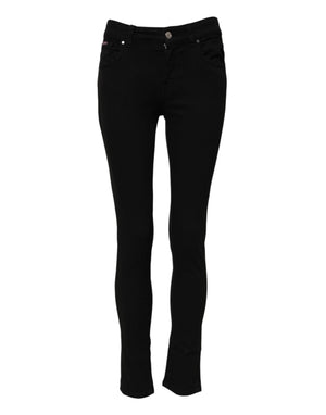 Dolce & Gabbana Black Skinny Cotton Mid Waisted Denim Jeans