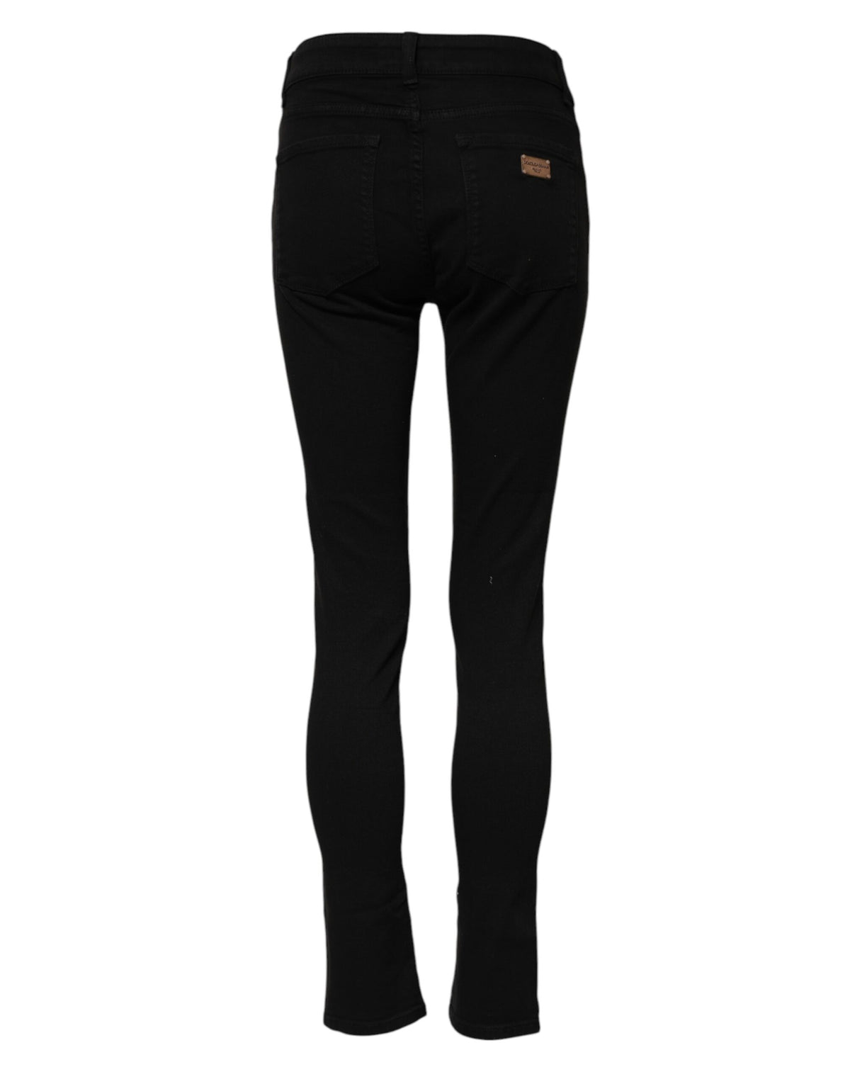 Dolce & Gabbana Black Skinny Cotton Mid Waisted Denim Jeans