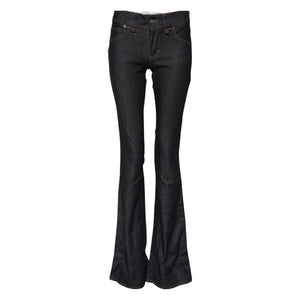John Galliano Blue Mid Waist Cotton Wide Leg Denim Jeans