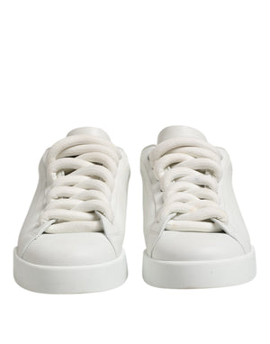 Dolce & Gabbana White Logo Lace Up Low Top Men Sneakers Shoes