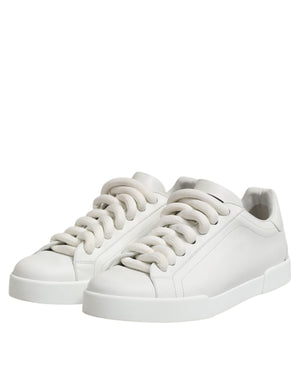 Dolce & Gabbana White Logo Lace Up Low Top Men Sneakers Shoes