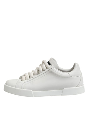Dolce & Gabbana White Logo Lace Up Low Top Men Sneakers Shoes