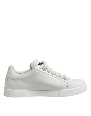 Dolce & Gabbana White Logo Lace Up Low Top Men Sneakers Shoes
