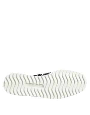 Dolce & Gabbana Black Slip On Printed Men Loafers Shoes