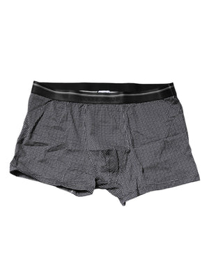 Dolce & Gabbana Gray Printed Cotton Boxer Short Underwear