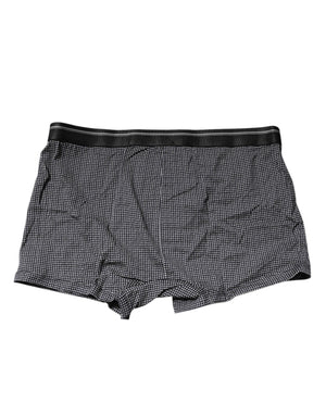 Dolce & Gabbana Gray Printed Cotton Boxer Short Underwear