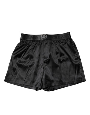 Dolce & Gabbana Black Logo Waist Regular Boxer Shorts Underwear