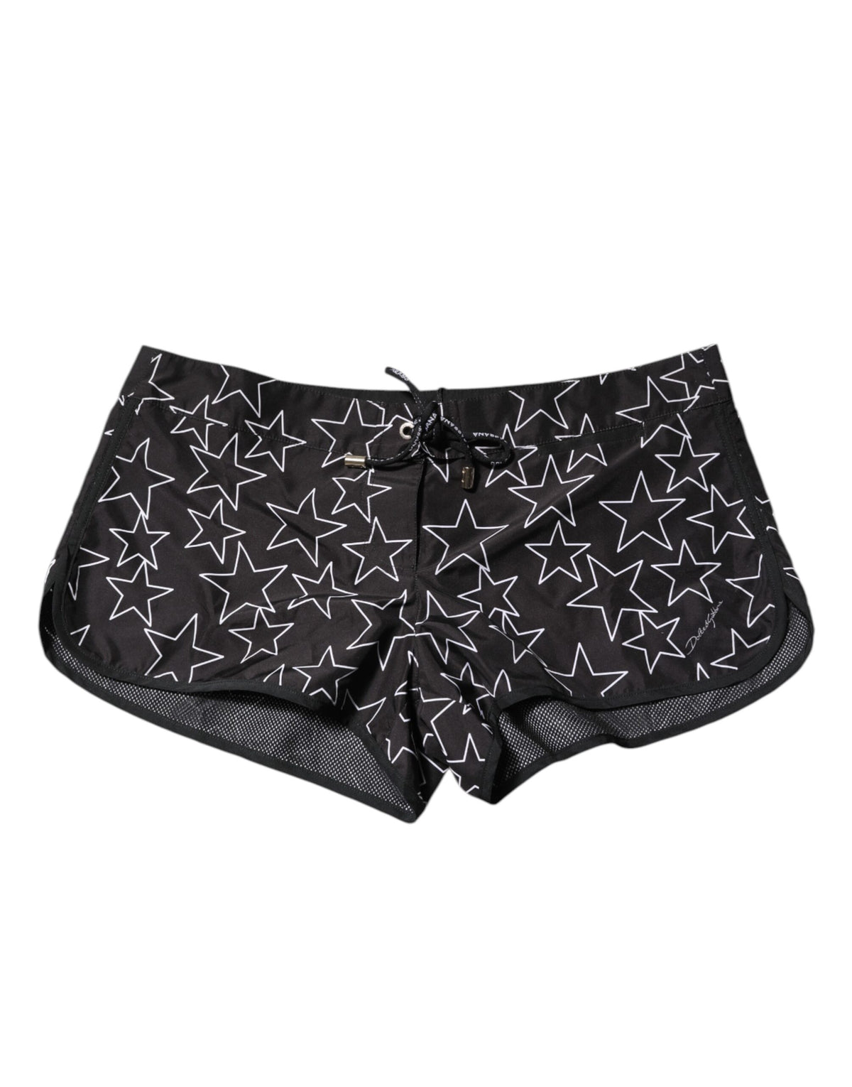 Dolce & Gabbana Black Star Print Beachwear Shorts Swimwear