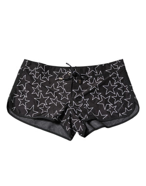 Dolce & Gabbana Black Star Print Beachwear Shorts Swimwear