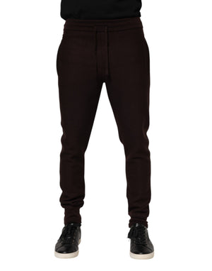 Dolce & Gabbana Brown Cashmere Men Jogger Sweatpants Pants