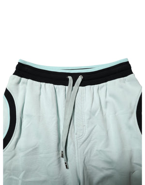 Dolce & Gabbana Light Green Cotton Men Jogger Sweatpants Pants