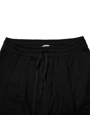 Dolce & Gabbana Black Cotton Logo Jogger Sweatpants Pants