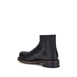 Alexander McQueen Black Calf Leather Bos Taurus Ankle Boots