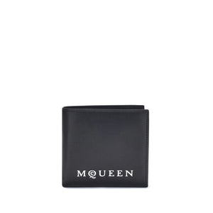 Alexander McQueen Black Calf Leather Bos Taurus Wallet