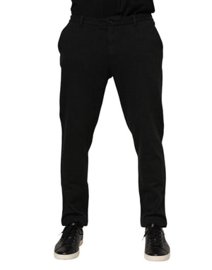 Dolce & Gabbana Dark Gray Viscose Dress Men Pants