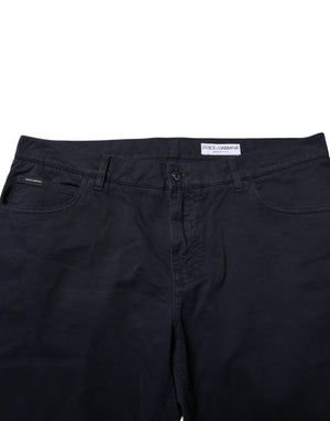 Dolce & Gabbana Black Cotton Tapered Denim Jeans