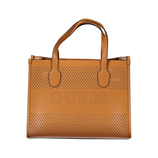 Guess Jeans Marrone Polyurethane Women Handbag