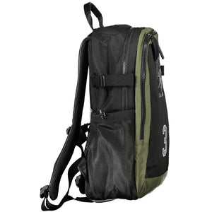 La Martina Black Polyester Men Backpack