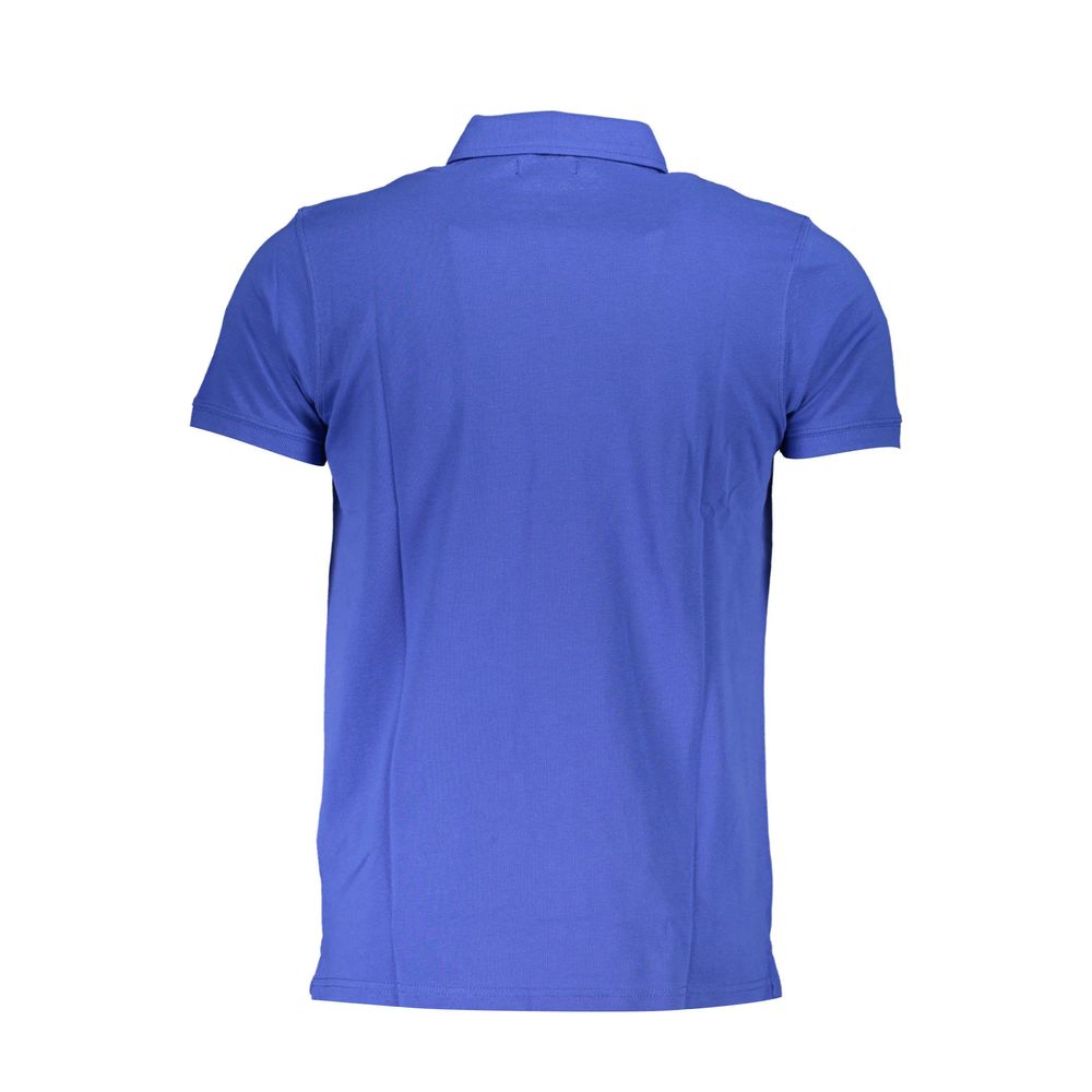 Cavalli Class Blue Cotton Men Polo Shirt