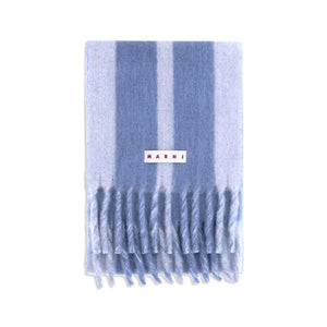 Marni Light Blue Wool Scarf