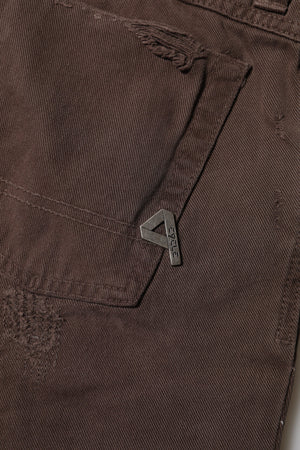 CYCLE Brown Cotton Low Waist Skinny Casual Jeans