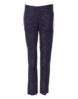 BENCIVENGA Purple Jacquard High Waisted Pants