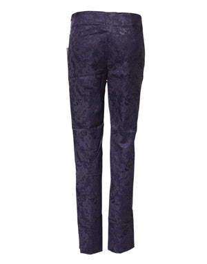 BENCIVENGA Purple Jacquard High Waisted Pants
