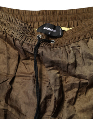 Dsquared² Brown Mid Waisted Women Sweatpants Pants