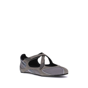 The Attico Gray Polyethylene Ballet Flats