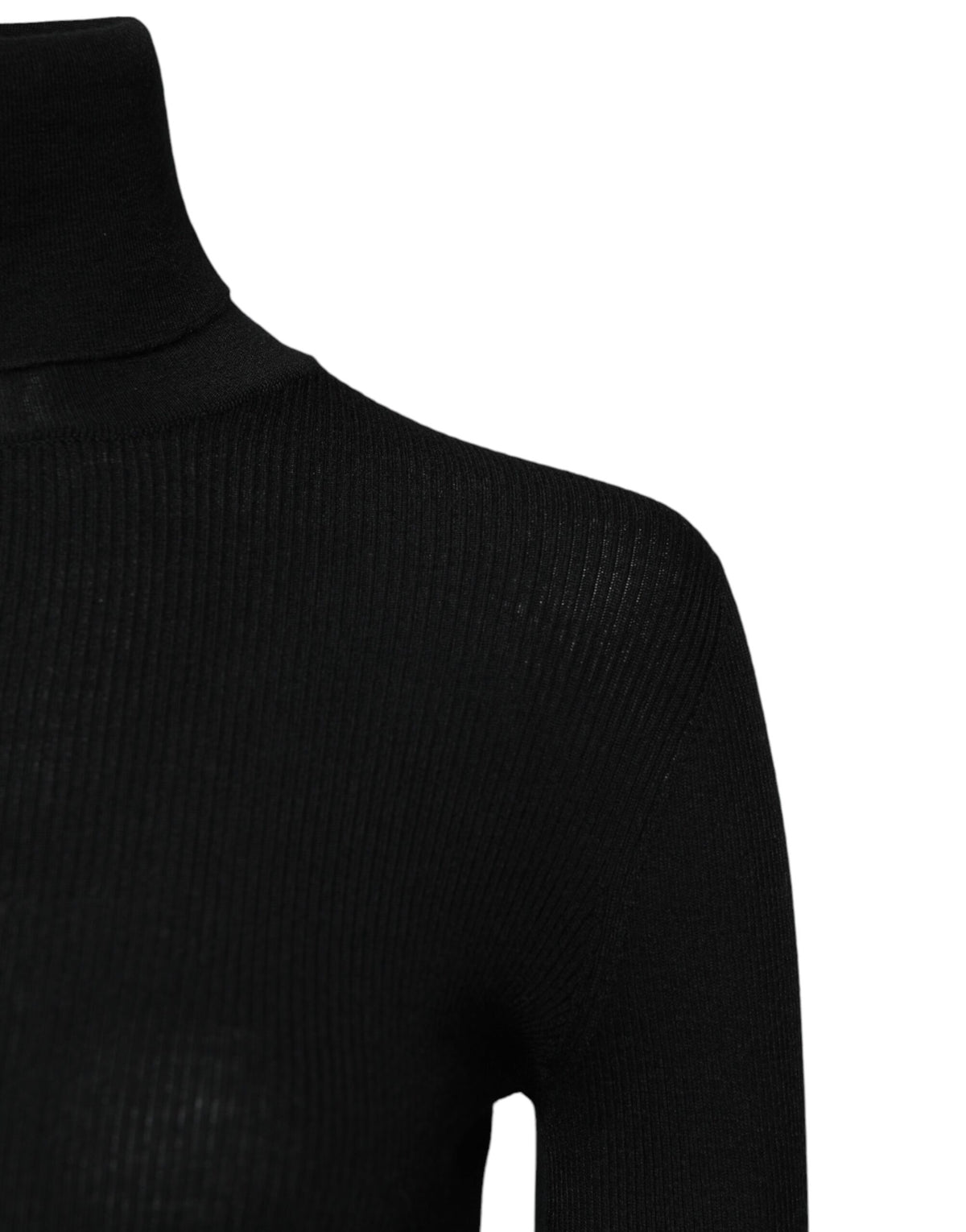 Dolce & Gabbana Black Cashmere Turtleneck Knitted Blouse Top
