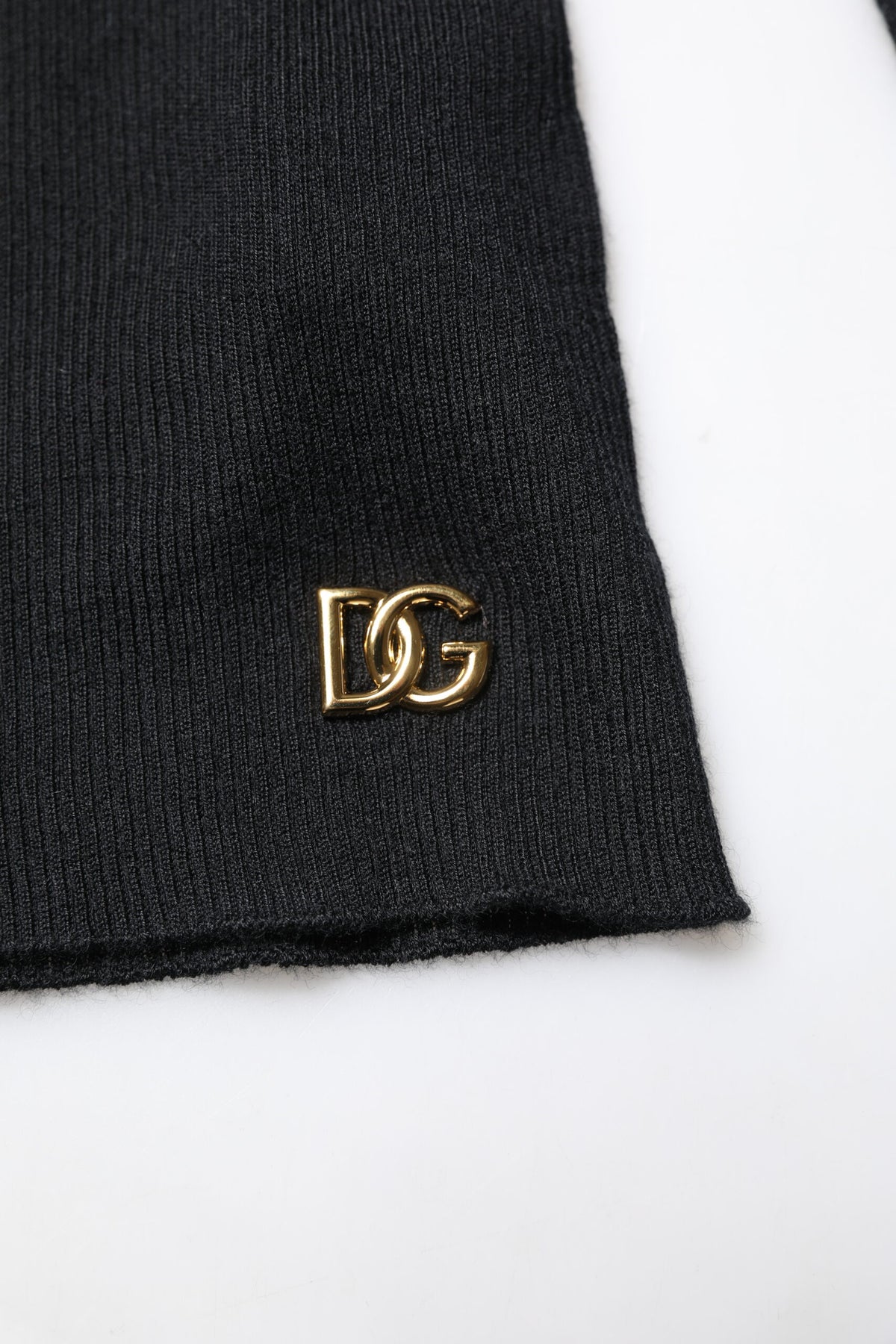 Dolce & Gabbana Black Cashmere Turtleneck Knitted Blouse Top