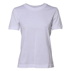 Dolce & Gabbana White Cotton Round Neck Short Sleeves T-shirt
