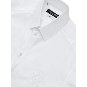 Dolce & Gabbana White Cotton Dress Shirt