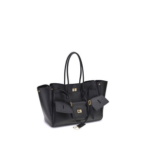 Balenciaga Black Calf Leather Bos Taurus Shoulder Bag