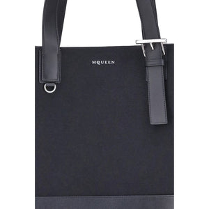 Alexander McQueen Black Fabric Shoulder Bag