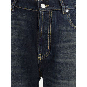 Alexander McQueen Blue Cotton Jeans Denim