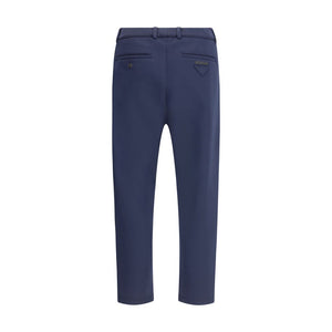Prada Blue Polyester Casual Pants