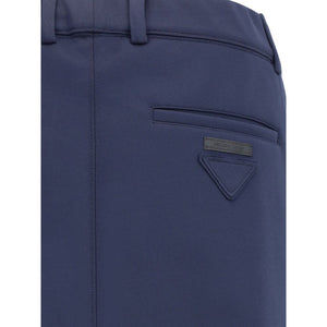 Prada Blue Polyester Casual Pants
