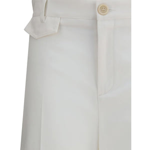 Chloé White Cotton Flared Pants