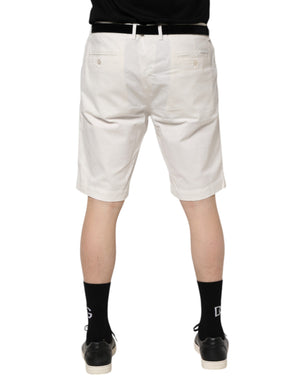 Dolce & Gabbana White Chinos Cotton Stretch Men Casual Shorts
