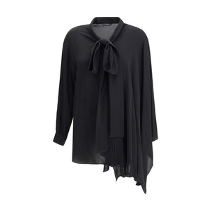 Balenciaga Black Silk Blouse