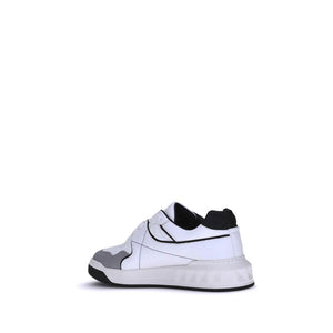Valentino Garavani White Calf Leather Bos Taurus Low Top Sneakers